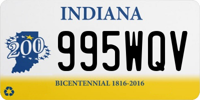 IN license plate 995WQV