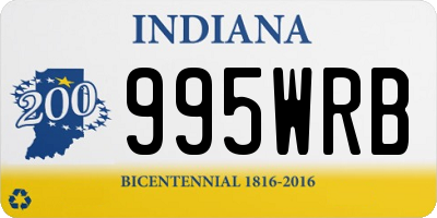 IN license plate 995WRB