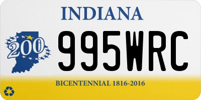 IN license plate 995WRC