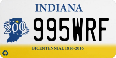 IN license plate 995WRF