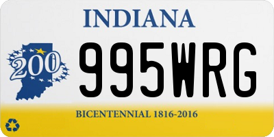 IN license plate 995WRG