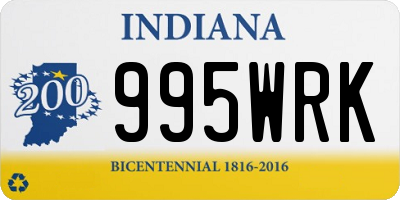 IN license plate 995WRK
