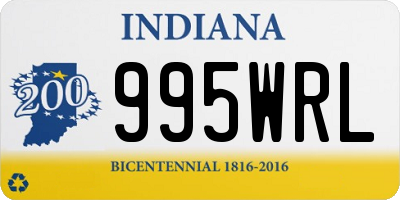 IN license plate 995WRL