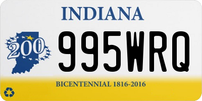 IN license plate 995WRQ