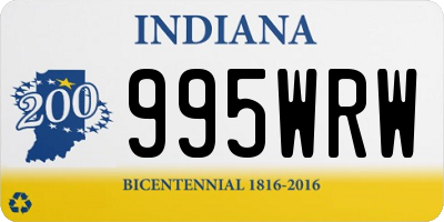 IN license plate 995WRW