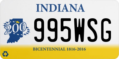 IN license plate 995WSG