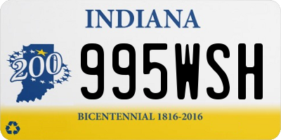 IN license plate 995WSH