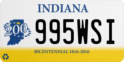 IN license plate 995WSI