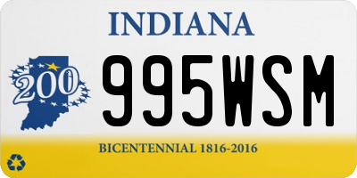 IN license plate 995WSM