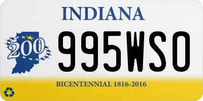 IN license plate 995WSO