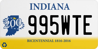 IN license plate 995WTE