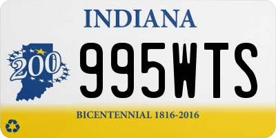 IN license plate 995WTS