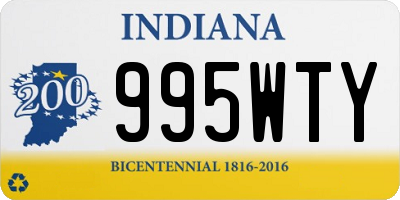 IN license plate 995WTY