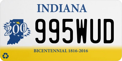 IN license plate 995WUD