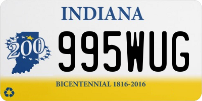 IN license plate 995WUG