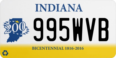 IN license plate 995WVB