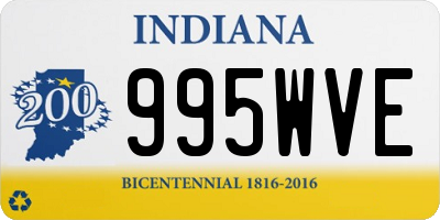 IN license plate 995WVE