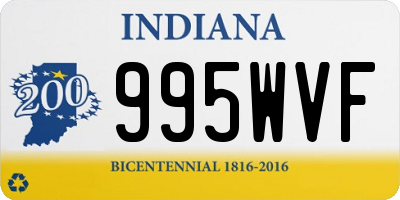 IN license plate 995WVF