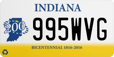 IN license plate 995WVG