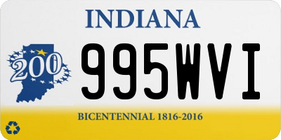 IN license plate 995WVI