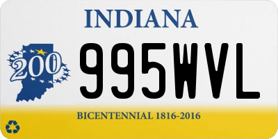 IN license plate 995WVL