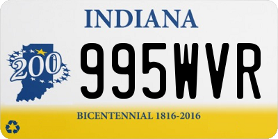 IN license plate 995WVR