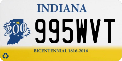 IN license plate 995WVT