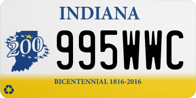 IN license plate 995WWC