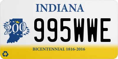 IN license plate 995WWE