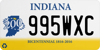 IN license plate 995WXC