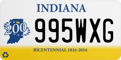 IN license plate 995WXG