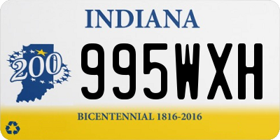 IN license plate 995WXH