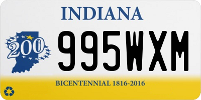 IN license plate 995WXM