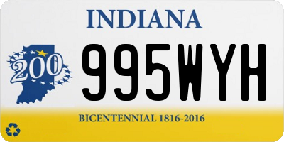 IN license plate 995WYH