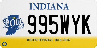 IN license plate 995WYK