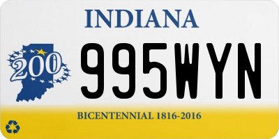 IN license plate 995WYN