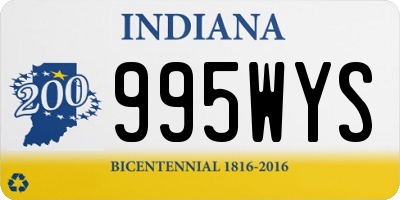 IN license plate 995WYS