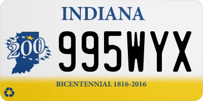 IN license plate 995WYX