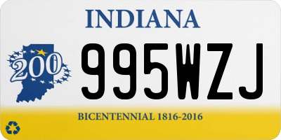 IN license plate 995WZJ