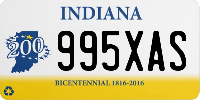 IN license plate 995XAS