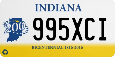 IN license plate 995XCI