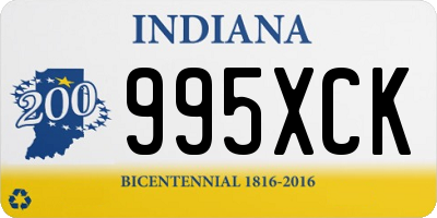 IN license plate 995XCK