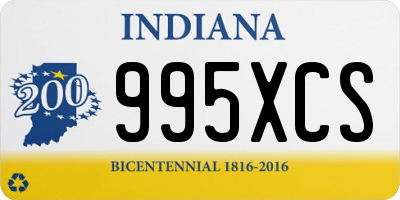 IN license plate 995XCS