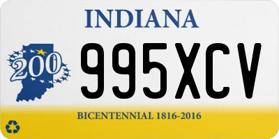 IN license plate 995XCV