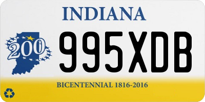 IN license plate 995XDB