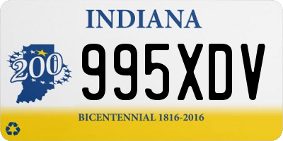 IN license plate 995XDV