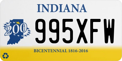 IN license plate 995XFW