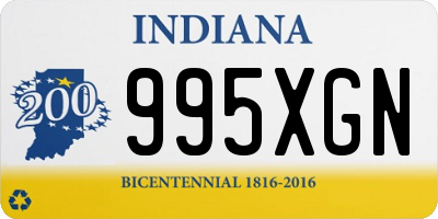 IN license plate 995XGN