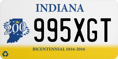 IN license plate 995XGT