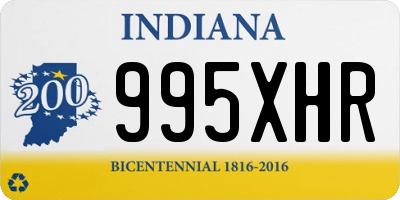 IN license plate 995XHR